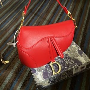 LIMITED OFFER!!!Stunning Pristine Dior Saddle Bag in Red